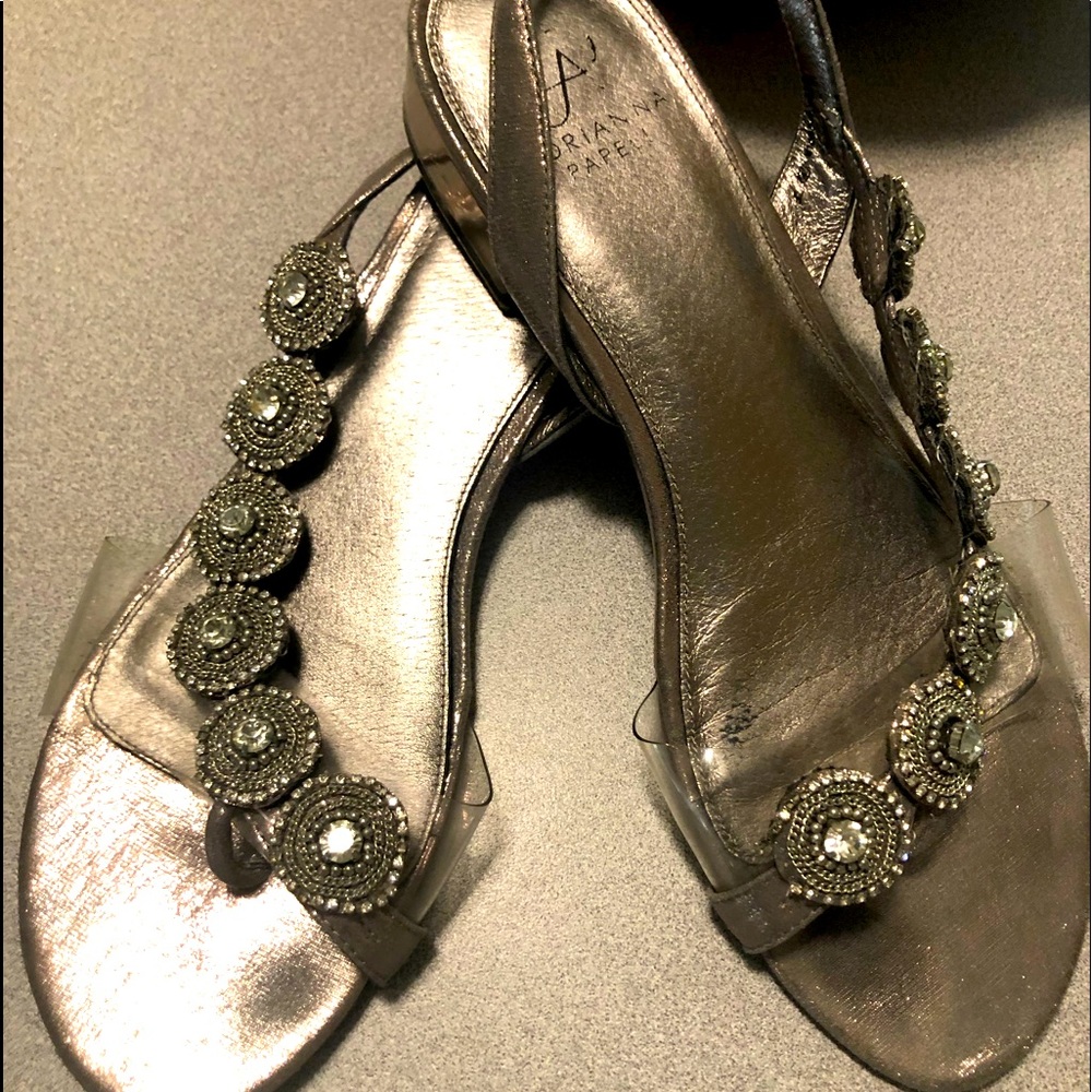 Adrianna Papell Metal- gold and silver sandals